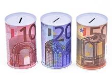 Skarbonka metalowa Waluta Euro MIX