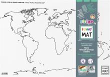 Mata Funny Mat Trans- Mapa Świata-Kontynenty