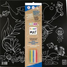 Mata Funny Mat Black - Ocean 40x40cm + kreda