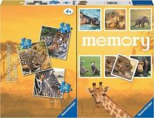 Puzzle 2D 3w1 + memory Dzikie zwierzęta