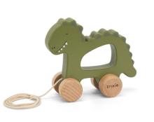 Dinozaur drewniana zabawka na sznurku
