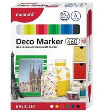 Markery akrylowe Deco Marker 6kol basic MONAMI