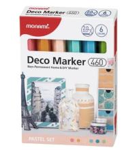 Markery akrylowe Deco Marker 6kol pastel MONAMI