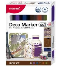 Markery akrylowe Deco Marker 6kol rich MONAMI