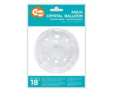 Balon Aqua kryształowy bez nadruku 37cm