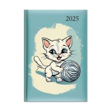 Kalendarz 2025 książkowy B6 dzienny Kotek