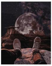 Malowanie po numerach - Widok księżyca 40x50cm