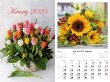 Kalendarz 2025 ścienny Kwiaty