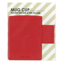 Uchwyt na długopisy Mug Cup L czerwony