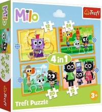 Puzzle 4w1 Poznaj Milo i jego przyjaciół TREFL