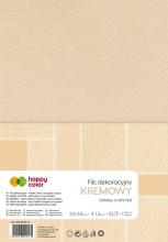 Filc dekoracyjny kremowy 10szt HAPPY COLOR