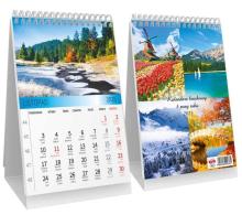 Kalendarz 2025 biurkowy Cztery pory roku