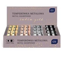 Temperówka podwójna metal Satin Gold (24szt)