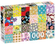 Puzzle 1000el Kwiecisty patchwork