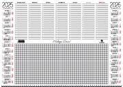 Kalendarz 2025/2026 A2 biurkowy Biuwar z listwą
