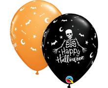 Balon Happy Halloween Skeleton 25szt