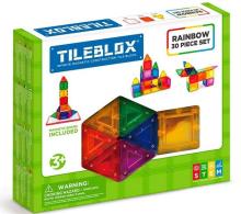 Tileblox zestaw tęczowy 30el z tablicą magnetyczną