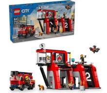 LEGO(R) CITY 60414 (2szt) Remiza strażacka z wozem