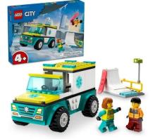 LEGO(R) CITY 60403 (8szt) Karetka i snowboardzista