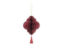 Bombka papierowa honeycomb Latarnia bordo 13,2x15